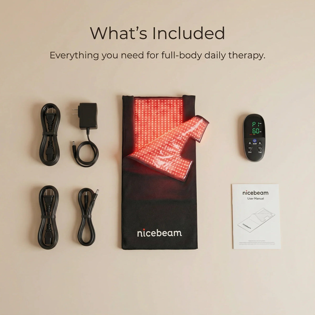 Nicebeam red light therapy bag storage