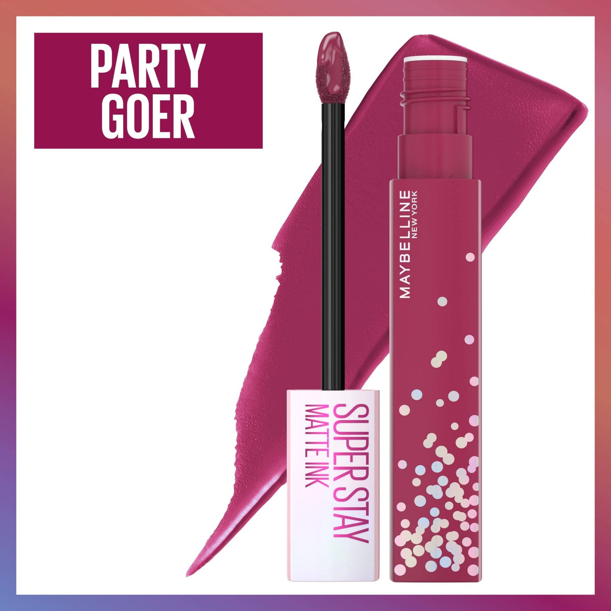 Maybelline Super Stay Matte Ink Liquid Lipstick Makeup, Long Lasting High Impact Color, Up to 16H Wear, Pioneer, Blue Red, 1 Count, Packaging May Vary