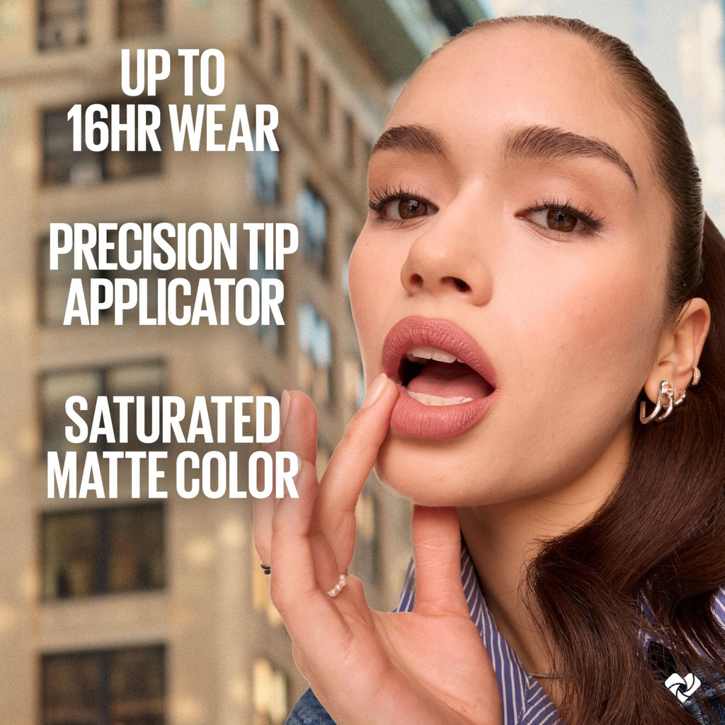 Maybelline Super Stay Matte Ink Liquid Lipstick Makeup, Long Lasting High Impact Color, Up to 16H Wear, Pioneer, Blue Red, 1 Count, Packaging May Vary