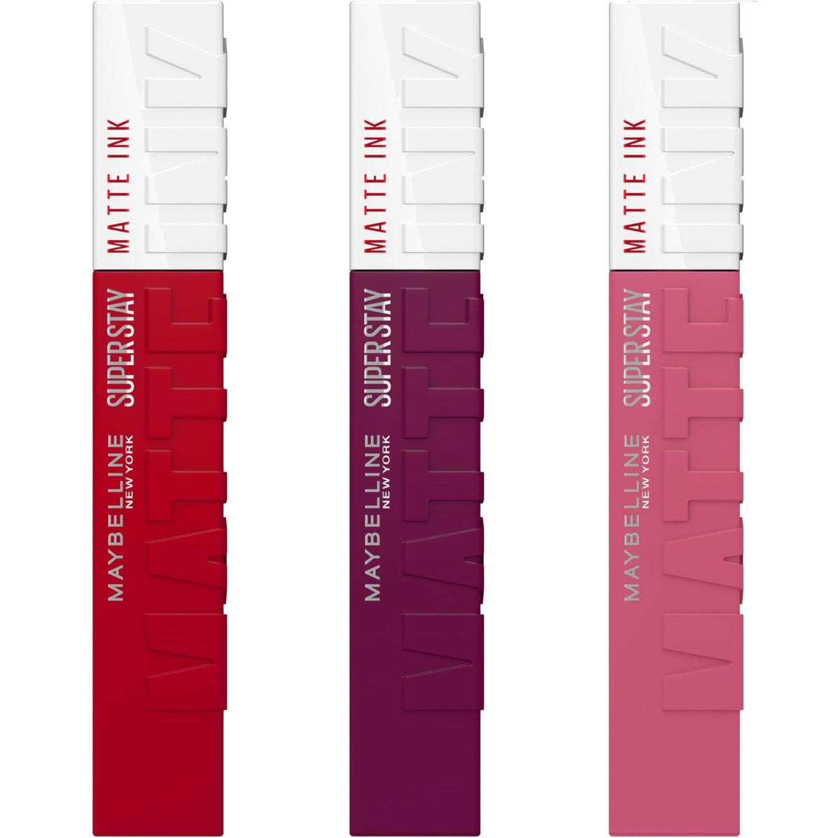 Maybelline Super Stay Matte Ink Liquid Lipstick Makeup, Long Lasting High Impact Color, Up to 16H Wear, Pioneer, Blue Red, 1 Count, Packaging May Vary